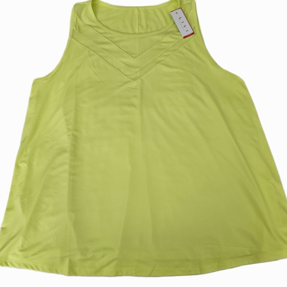 LIVI athletic wicking shirt..in lemon lime